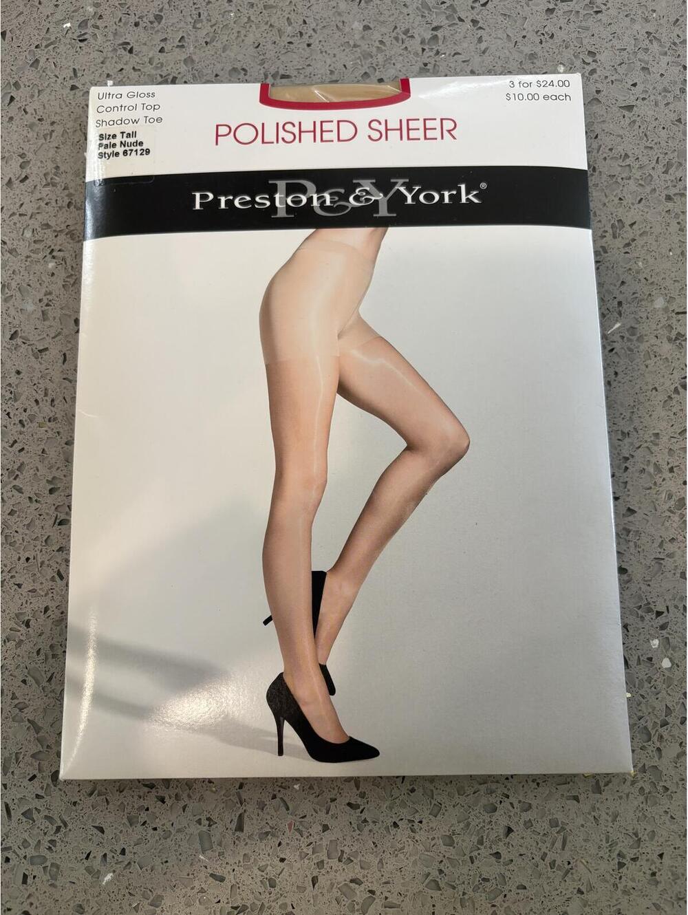 Preston & York Polished Sheer Ultra Gloss Control Top Shadow Pale Nude (#12